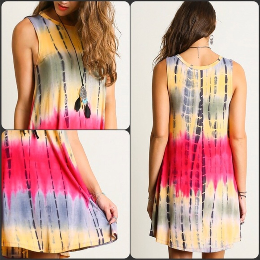 Stunning tie dye swing dress